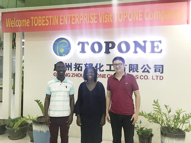Karibu mteja Tobestin Enterprise kutoka Ghana kutembelea Kampuni ya Topone